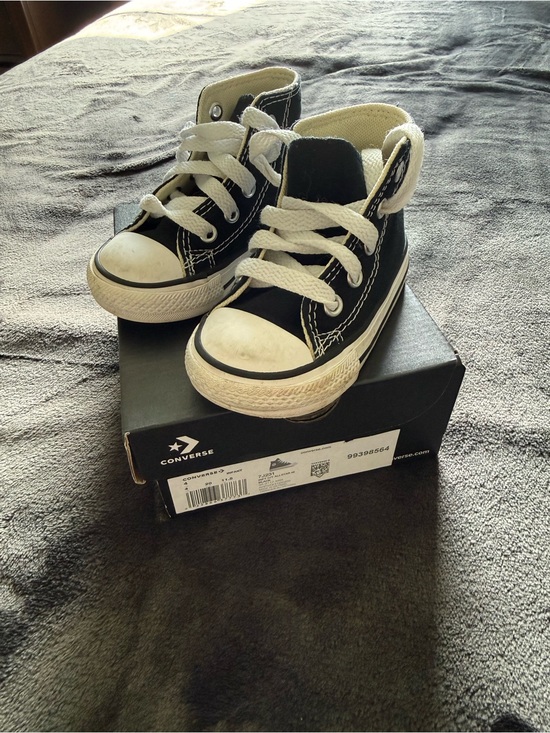 Converse Other - Converse Kids Black & White High-Top Sneakers
